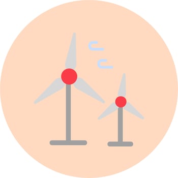 Wind Turbine Vector Icon