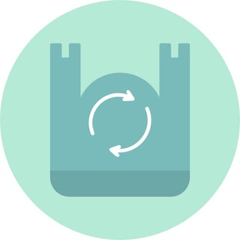 Recycled Plastic Bag Vector Icon