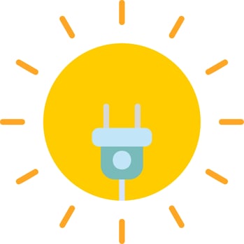 Sun Energy Vector Icon