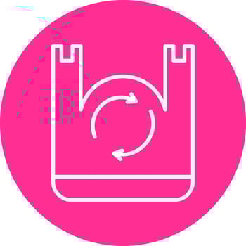 Recycled Plastic Bag Vector Icon