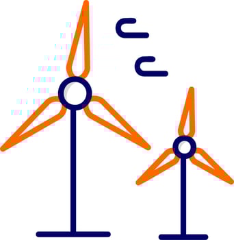 Wind Turbine Vector Icon