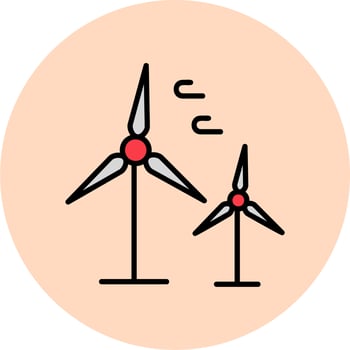Wind Turbine Vector Icon