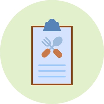 Food List Vector Icon