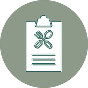 Food List Vector Icon