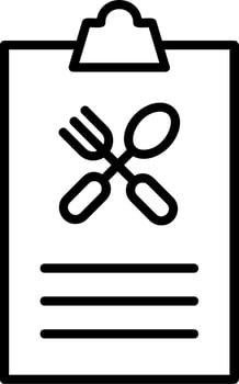 Food List Vector Icon