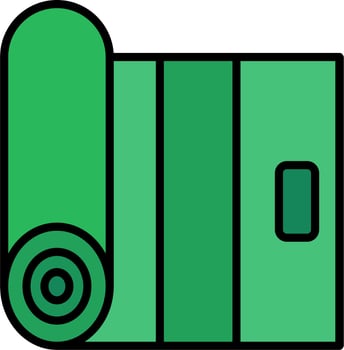 Yoga Mat Vector Icon
