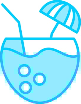 Coconut Drink Vector Icon