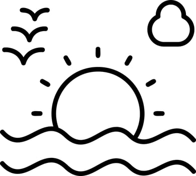 Sunset Vector Icon