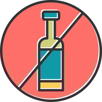 No Alcohol Vector Icon
