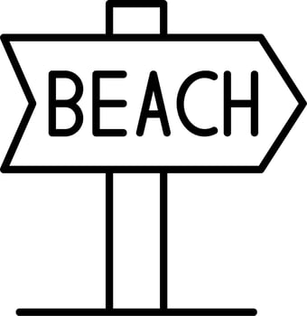 Beach Direction Vector Icon