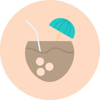 Coconut Drink Vector Icon