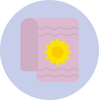 Beach Towel Vector Icon