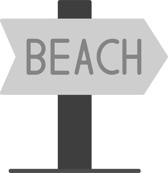 Beach Direction Vector Icon