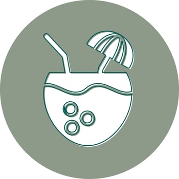 Coconut Drink Vector Icon