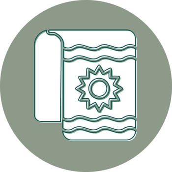 Beach Towel Vector Icon
