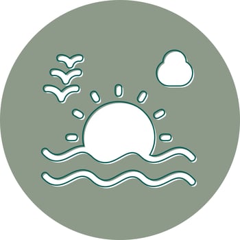 Sunset Vector Icon