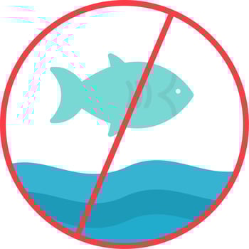 No Fishing Vector Icon