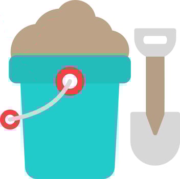 Sand Bucket Vector Icon