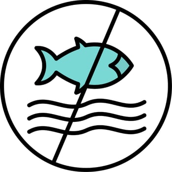 No Fishing Vector Icon