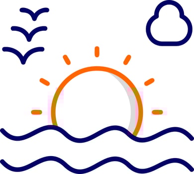 Sunset Vector Icon