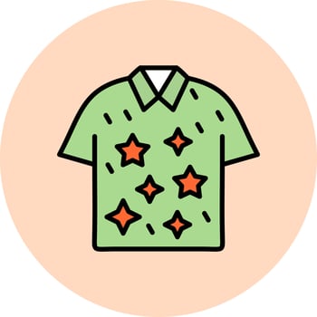 Hawaiian Shirt Vector Icon