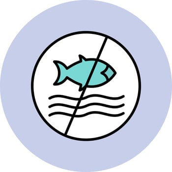 No Fishing Vector Icon
