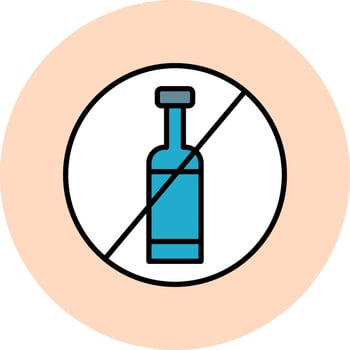 No Alcohol Vector Icon