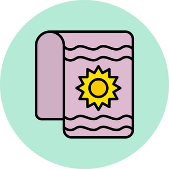 Beach Towel Vector Icon