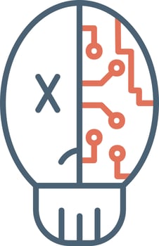 Cyber Skull Vector Icon