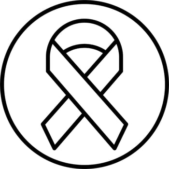 Cancer Ribbon Vector Icon