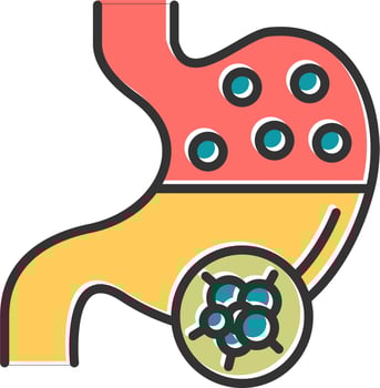 Stomach Cancer Vector Icon