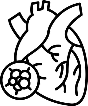 Heart Cancer Vector Icon