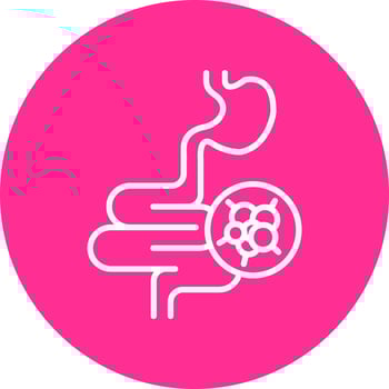Intestines Cancer Vector Icon