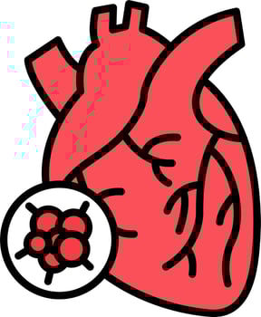 Heart Cancer Vector Icon