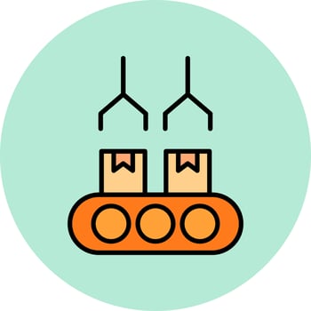 Conveyor belt Vector Icon