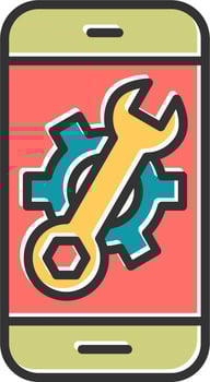 Mobile Setting Vector Icon
