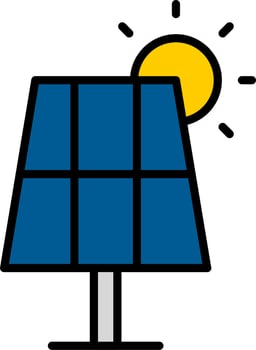 Solar panel Vector Icon