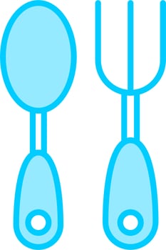 Baby Cutlery Vector Icon