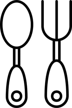 Baby Cutlery Vector Icon