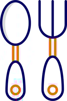 Baby Cutlery Vector Icon
