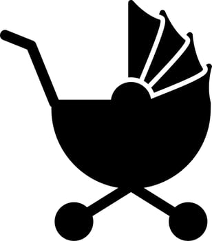 Baby Stroller Vector Icon