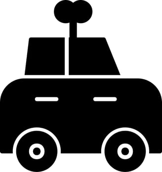 Car Toy with Key Vector Icon