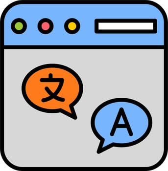 Online Translate Vector Icon