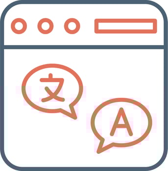 Online Translate Vector Icon