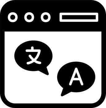 Online Translate Vector Icon