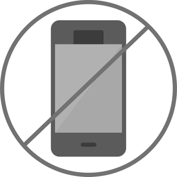 No Mobile Phone Vector Icon