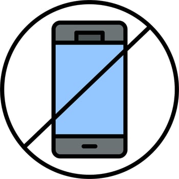 No Mobile Phone Vector Icon