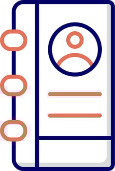 Contact Book Vector Icon