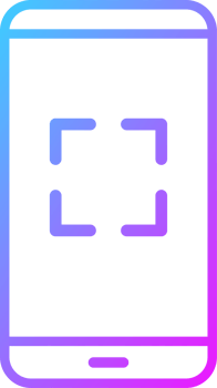Scan icon in gradient colors. Smartphone signs illustration. png