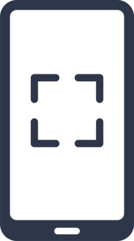 Scan icon in black colors. Smartphone signs illustration. png